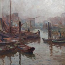 Anthonie Schotel (1890-1958) | 'De Nieuwe Haven, Dordrecht'