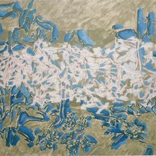 Jaap Hillenius (1934-1999) | 'Compositie in groen en blauw'